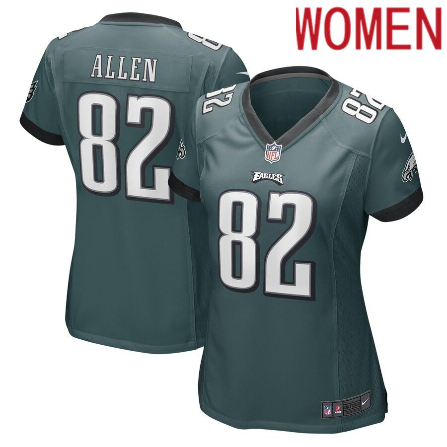 Women Philadelphia Eagles #82 Devon Allen Nike Midnight Green Game Player NFL Jersey->women nfl jersey->Women Jersey